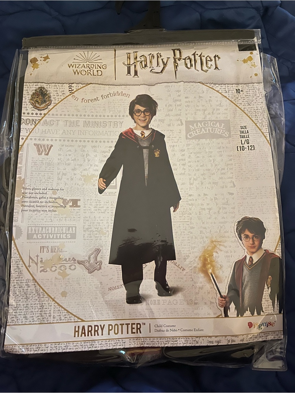 NWT Harry Potter Child Costume Robe Gryffindor Size L 10 12 Wizarding World